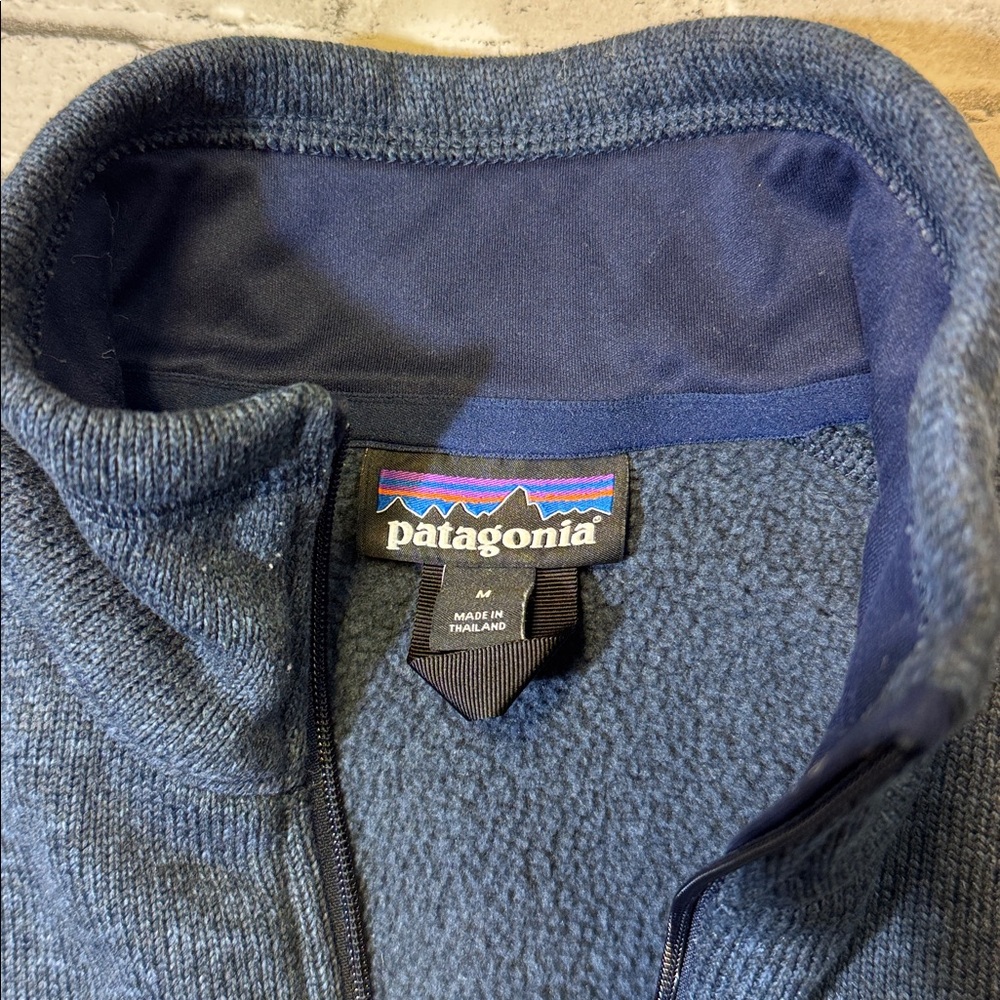 Patagonia women’s M Medium blue solid fleece 1/4 zip pullover outdoor sweater - Picture 2 of 5